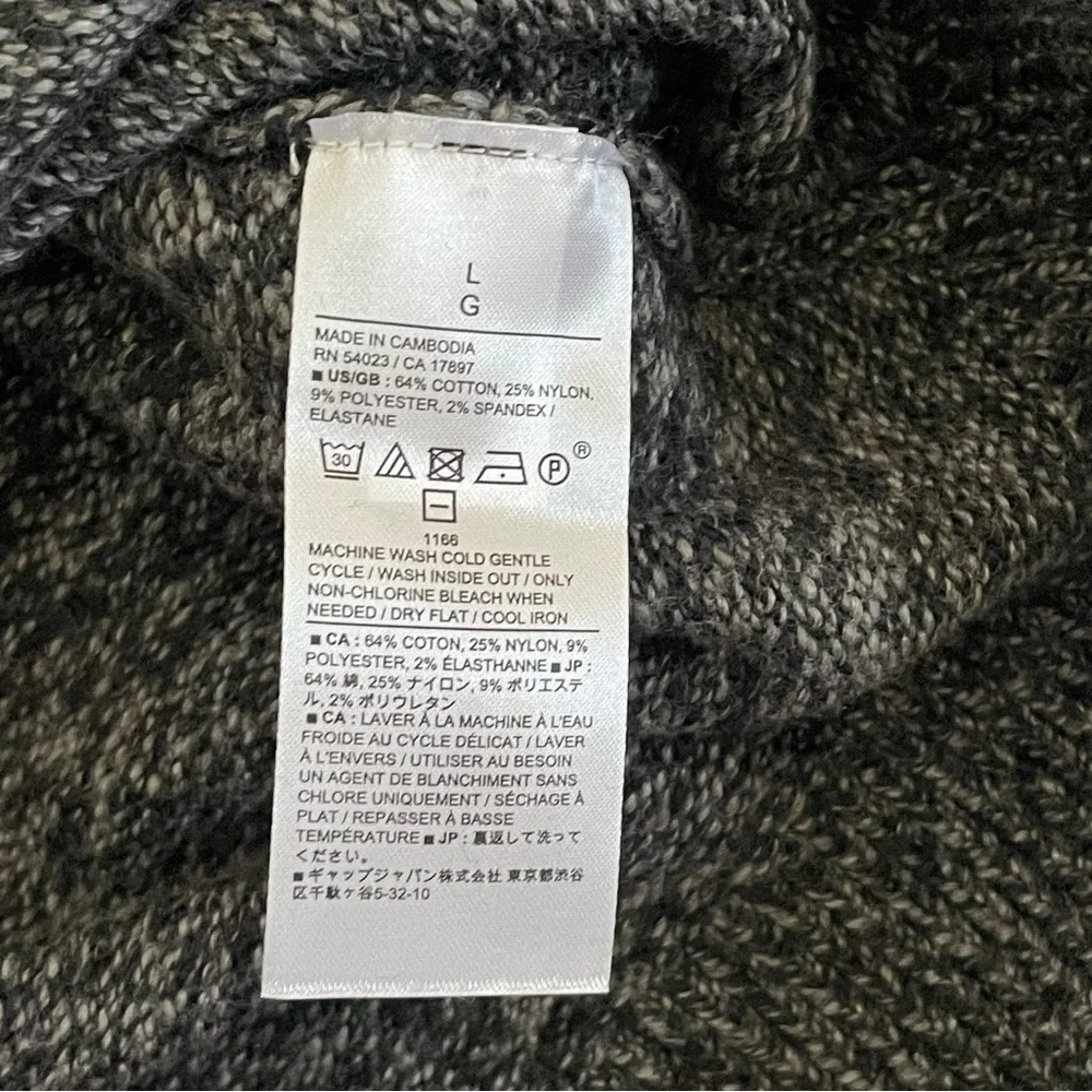 Banana Republic Men's Charcoal Gray Black Crewneck Sweater Large, Very Soft